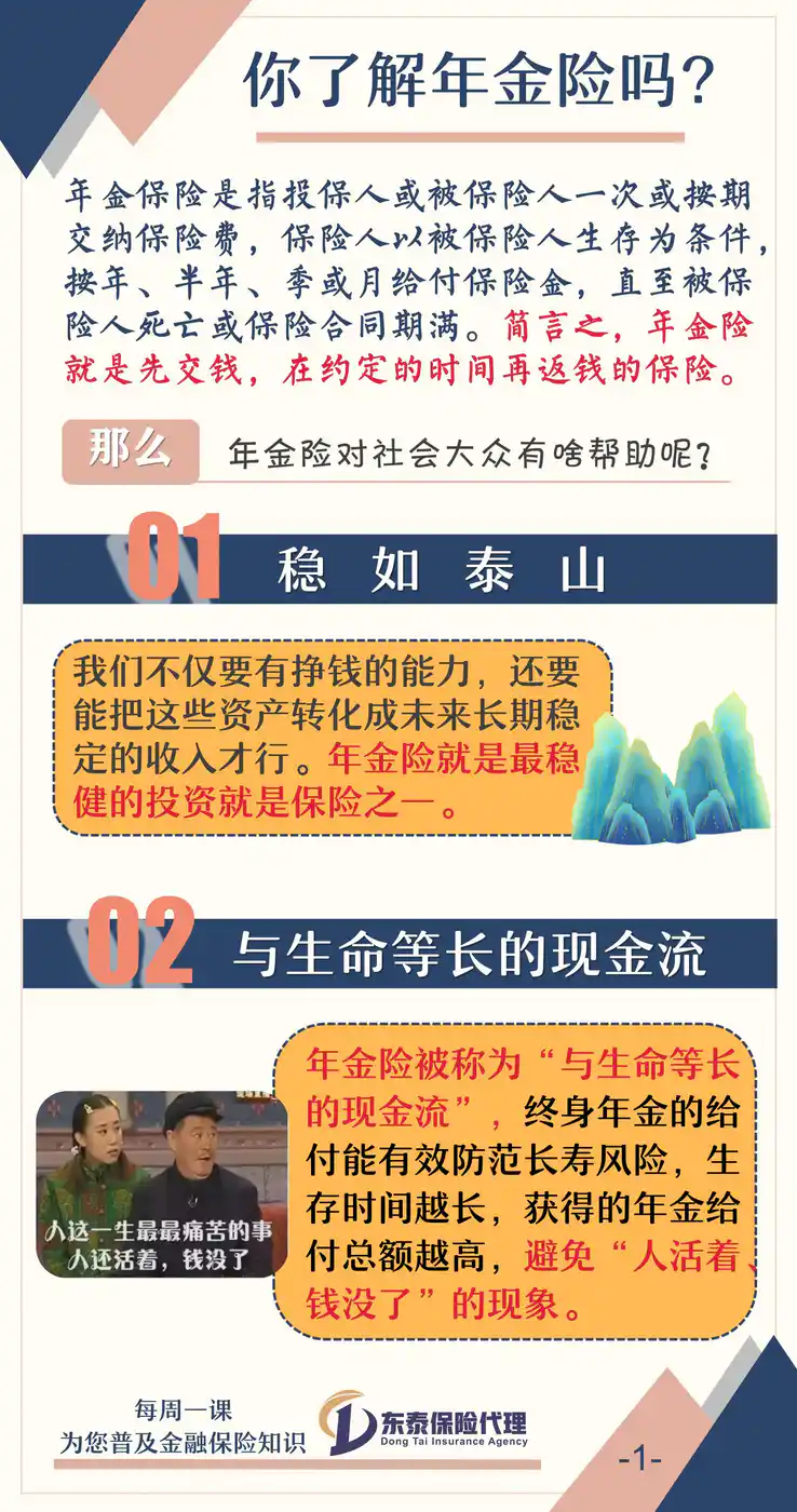 年金险给我们的安全感